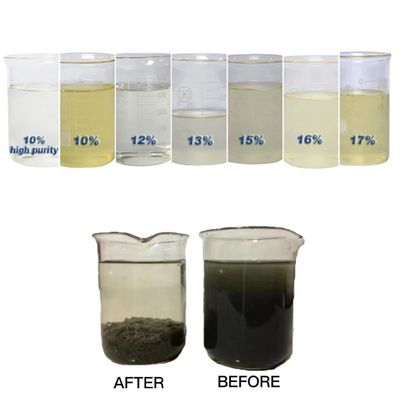 Tratamento de água líquida PAC Pureza 100% Soluição de Cloreto de Polyalumínio Amarela ou incolor